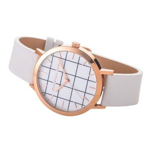 MINT Christian Paul White Haven Grid Watch